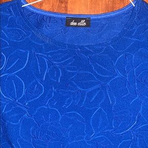 Royal blue textures crop top